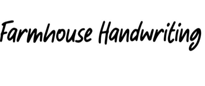 Farmhouse Handwriting Font Preview