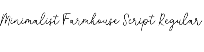 Minimalist Farmhouse Font Preview