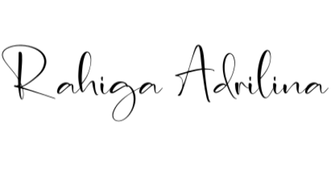 Rahiga Adrilina Font Preview
