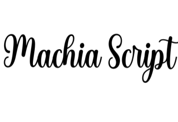 Machia Script Font Preview
