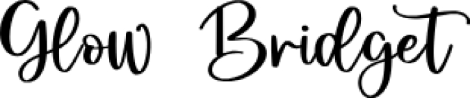 Glow Bridge Font Preview