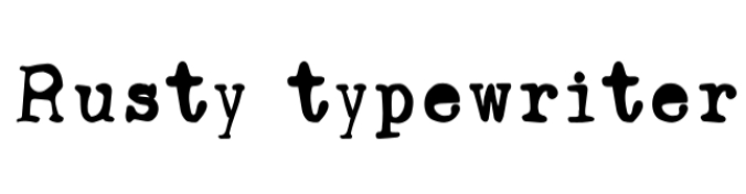 Unexpected Typewriter Font Preview