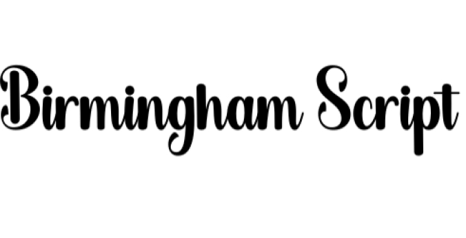 Birmingham Script Font Preview