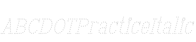 ABC Dot Practice Italic Font Preview