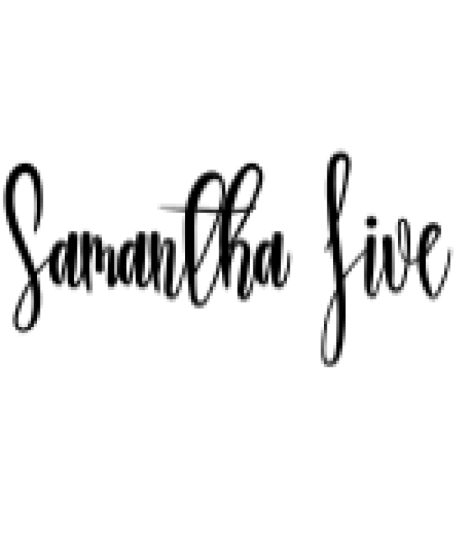 Samantha Live Font Preview