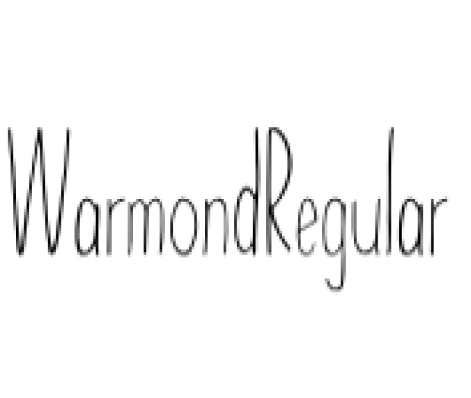 Warmond Font Preview