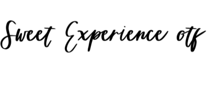 Sweet Experience Font Preview