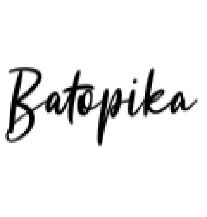 Batopika Script Font Preview
