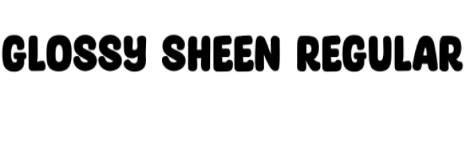 Glossy Sheen Font Preview