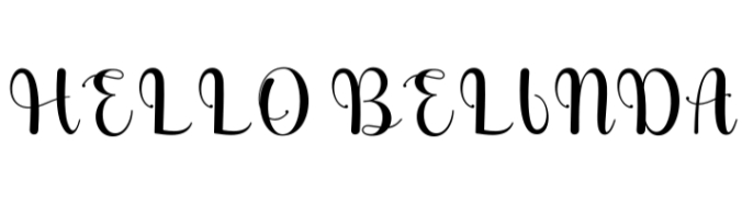 Hello Belinda Font Preview