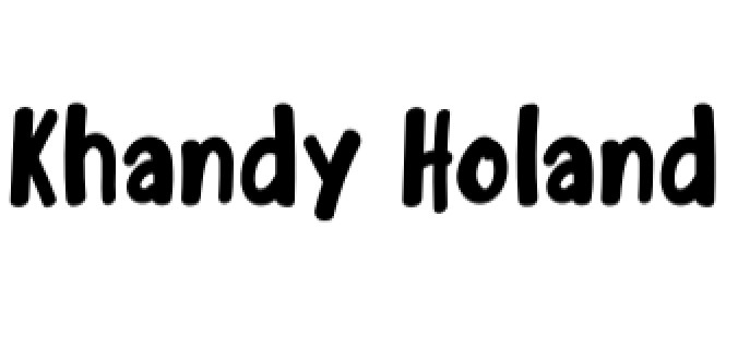 Khandy Holand Font Preview