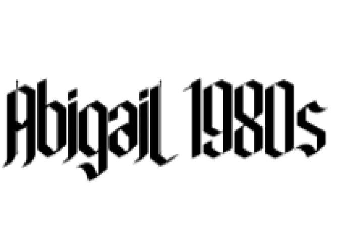 AbigaiL1980s Font Preview