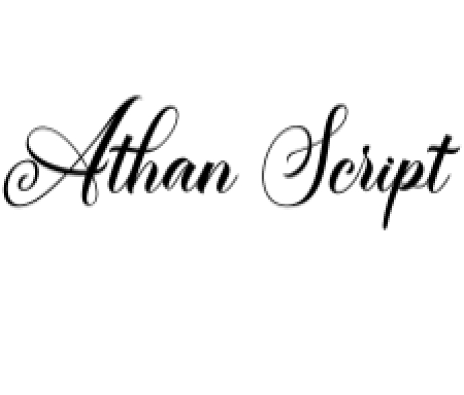 Athan Script Font Preview