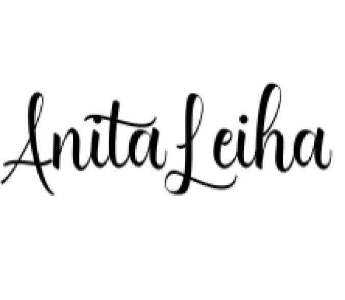 Anita Leiha Font Preview