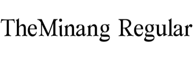 The Minang Font Preview