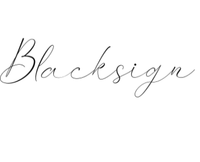 Blacksign Font Preview