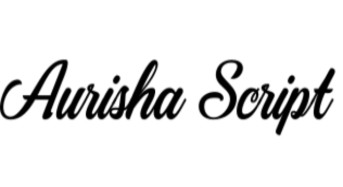 Aurisha Script Font Preview