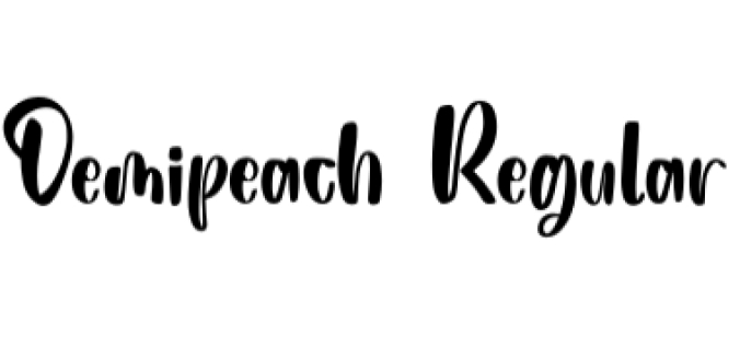 Demipeach Font Preview