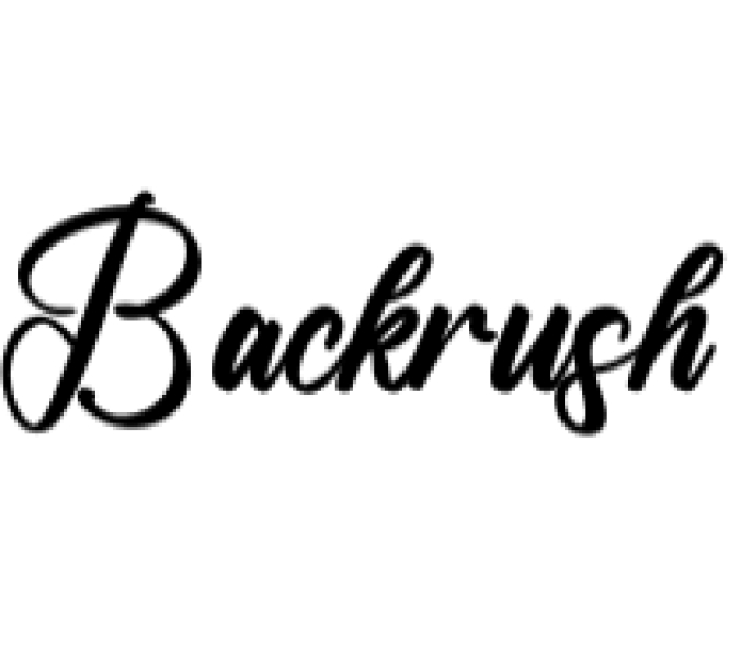 Backrush Font Preview