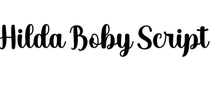 Hilda Boby Script Font Preview