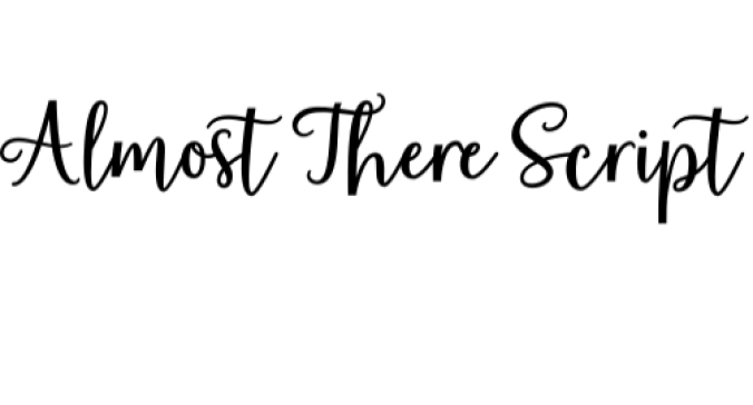 Almost There Script Font Preview
