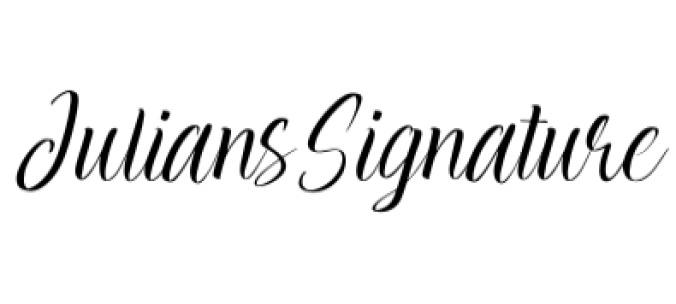 Julians Signature Font Preview