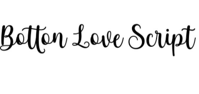 Botton Love Script Font Preview