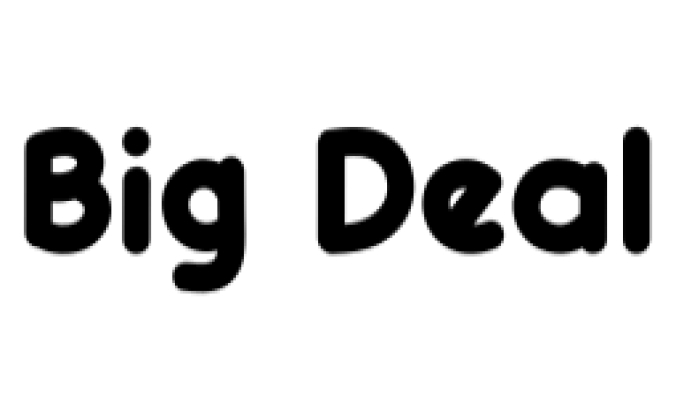 Big Deal Font Preview
