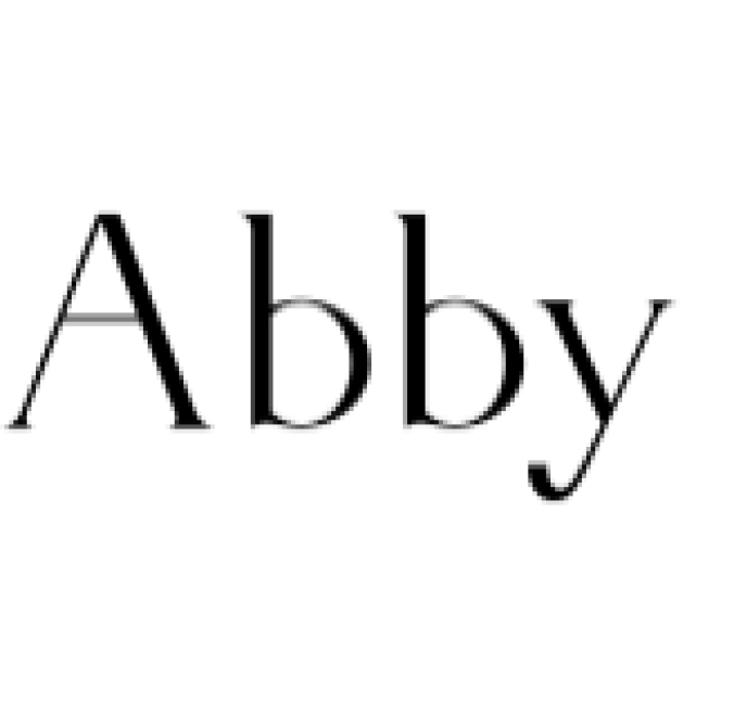 Elegant Font Abby Font Preview