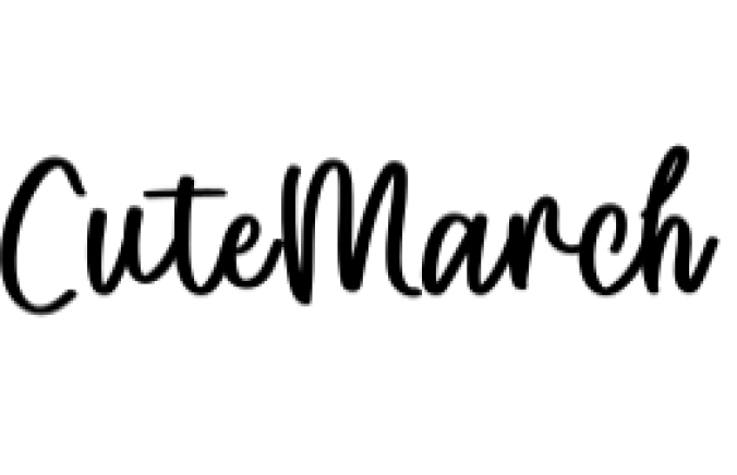 Cute March Font Preview
