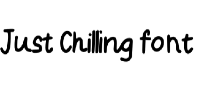Just Chilling Font Preview