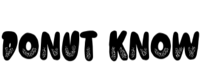 Donut Know Font Preview