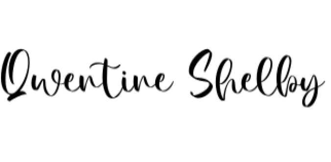 Qwentine Shelby Font Preview