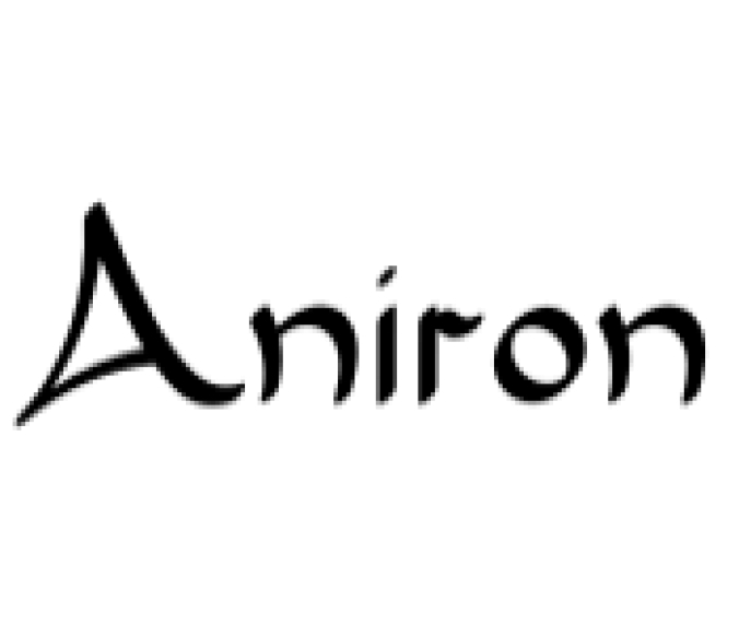 Aniron Font Preview