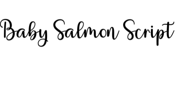 Baby Salmon Script Font Preview
