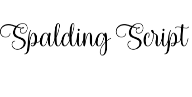 Spalding Script Font Preview