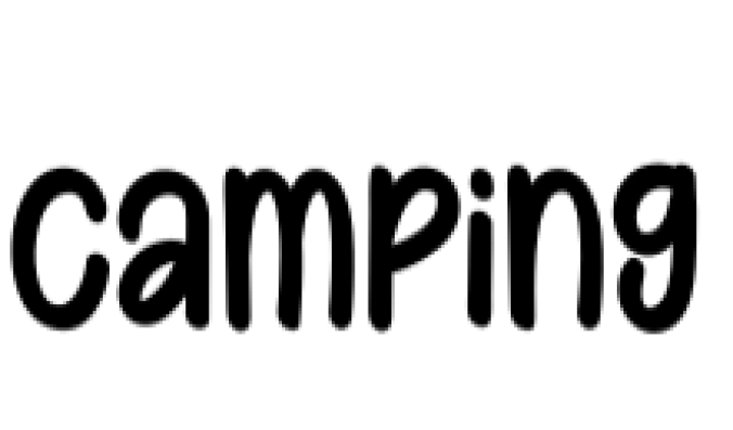 Camping Font Preview