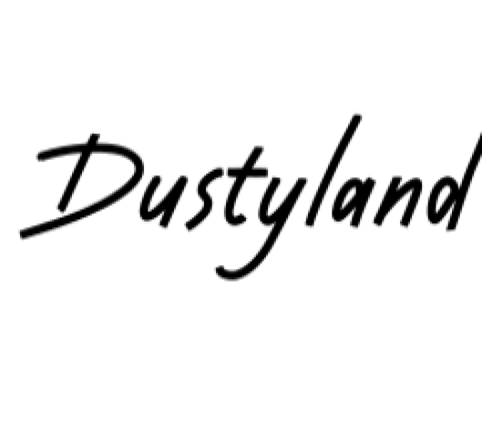 Dustyland Script Font Preview