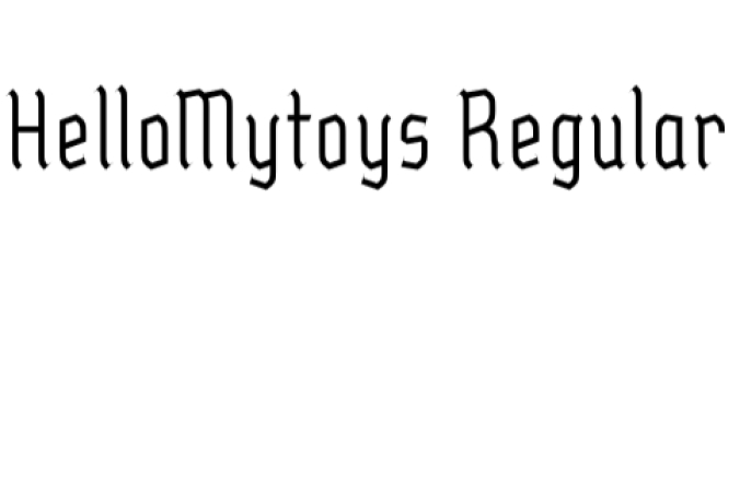 Hello Mytoys Blackletter Font Preview