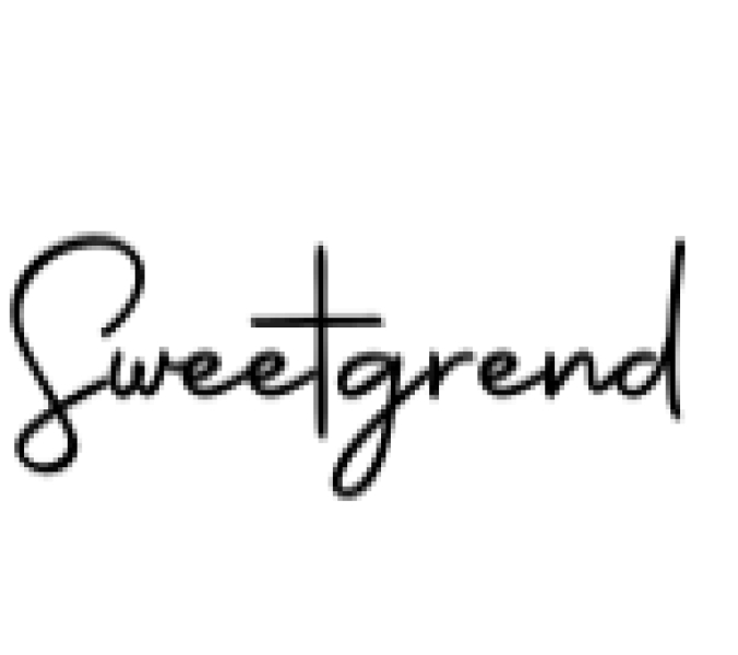 Sweetgrend Font Preview