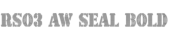 RS03 Seal Bold Rhinestone Template TTF Font Preview