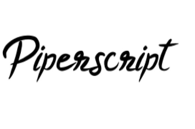 Piper Script Font Preview