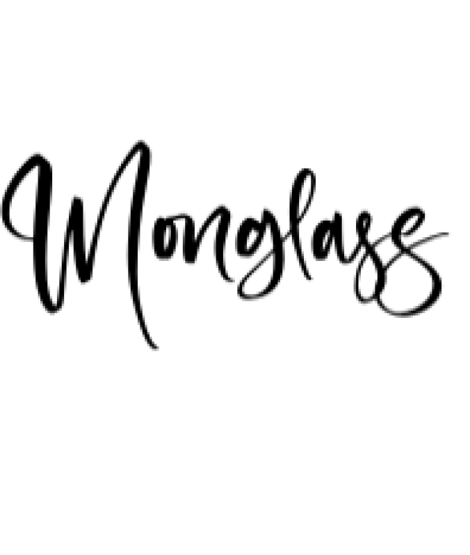 Monglass Font Preview