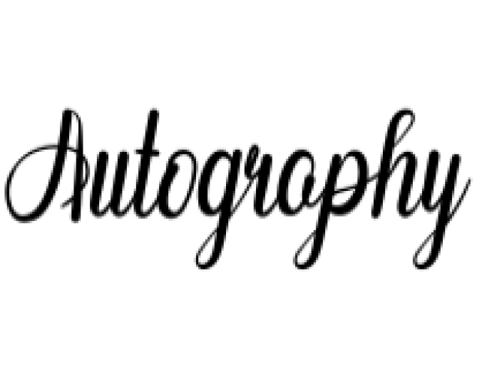 Autography Font Preview