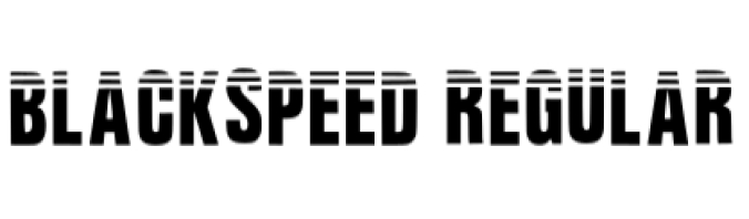 Black Speed Font Preview