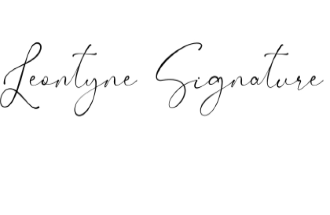Leontyne Signature Font Preview