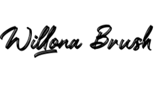 Willona Brush Font Preview