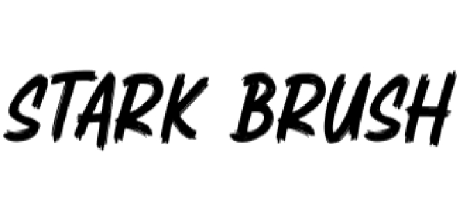 Stark Brush Font Preview