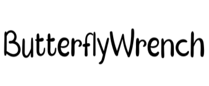 Butterfly Wrench Font Preview