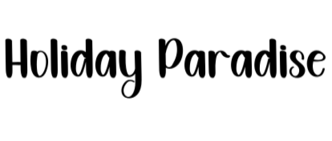 Holiday Paradise Font Preview